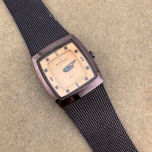 Vintage Chocolate Brown Skagen Watch all Stainless Steel Brown Mesh Bracelet